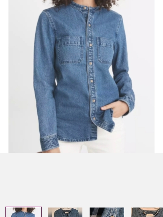 Madewell Tops - Madewell Mid-Blue Denim Button-Front Shirt
